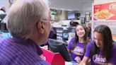 LSU gymnastics team interacts with fans during work shift at Raising Cane’s after national championship win