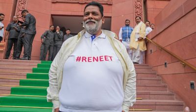 Bihar MP Pappu Yadav sports ‘re-NEET’ T-shirt while taking oath in Lok Sabha, asks ‘who will talk about the youth?’