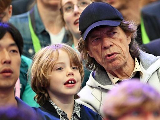 Mick Jagger and his son Deveraux catch the Olympic games in Paris
