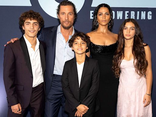 Matthew McConaughey and Wife Camila Alves Make Rare Red Carpet Appearance with Their 3 Kids