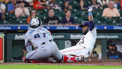 Valdez strikes out 10 in seven innings to dominate Marlins as Astros win eighth in a row at home