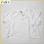 日本帯回✈️ZARA 新品 女M號 春夏 寬鬆短版 蕾絲網造型休閒服 外出休閒百搭上衣 ZARA日本女裝 A1335Z