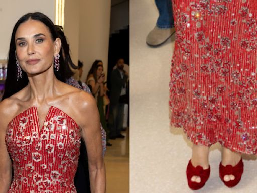 Demi Moore Turns Heads in Sky-High Christian Louboutin Shoes at 2024 Cannes Film Festival