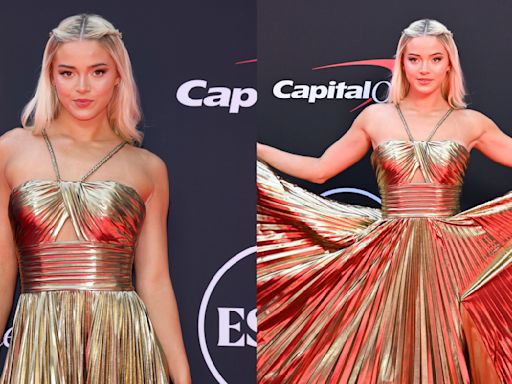 Livvy Dunne Goes for Gold in Disco-worthy Sherri Hill Dress for ESPY Awards 2024