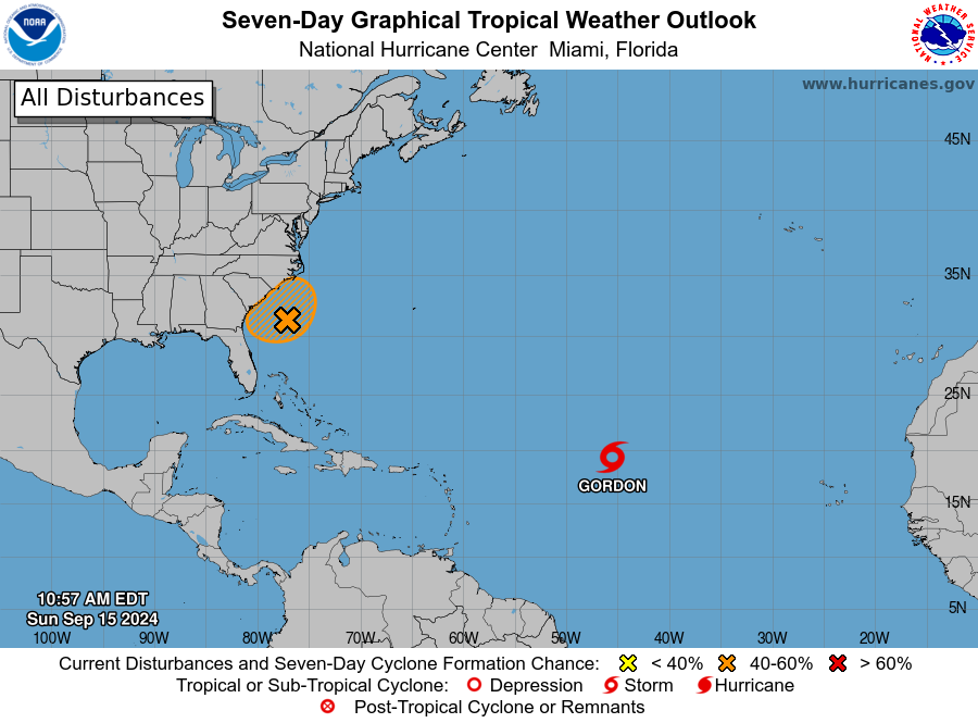 Flood watch issued for the Wilmington area as low pressure swirls off NC coast