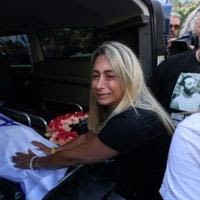 Relatives at the funeral ceremony for Israeli hostage Hanan Yablonka, who was abducted in the October 7 attack, and whose body was retrieved by the Israeli army in an operation in Jabalia