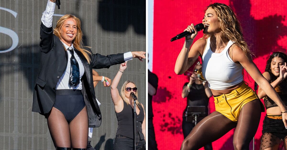 Louise Redknapp wows with leggy display as Rita Ora steals show at Mighty Hoopla