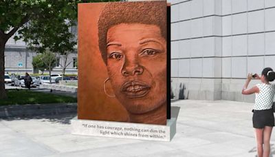 Maya Angelou monument unveiled at San Francisco Public Library