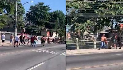 Torcedores brigam no Rio antes de Fla-Flu pelo Brasileirão; veja vídeo