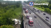 Crash into Antioch ditch leads to miles-long backup on I-24