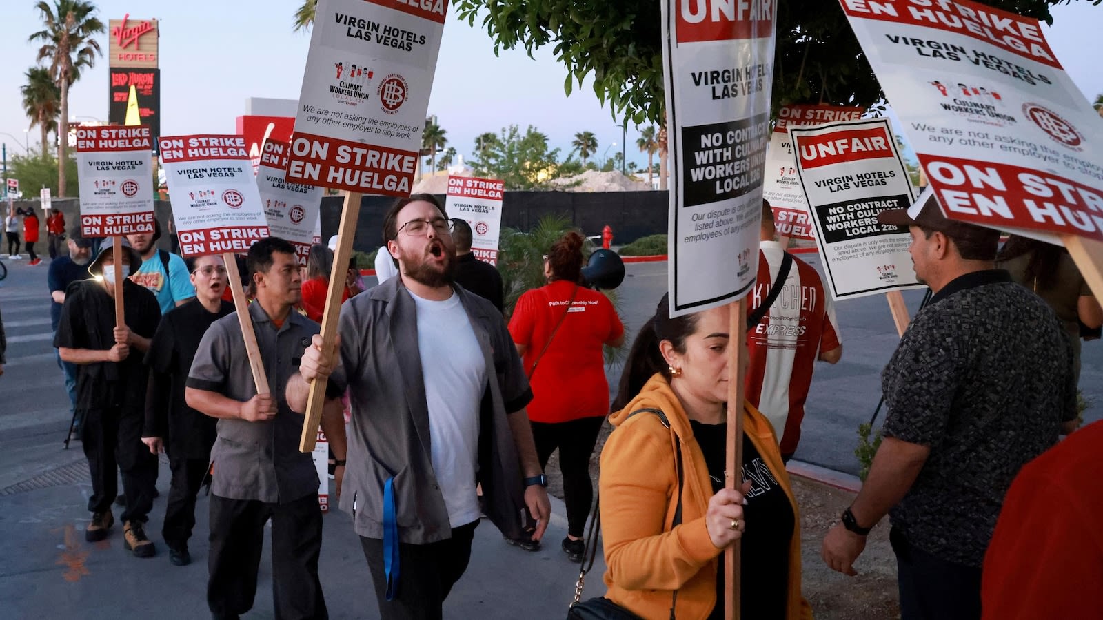 700 union workers launch 48-hour strike at Virgin Hotels casino off Las Vegas Strip