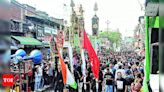 140 akhadas take out processions on Muharram in Ranchi under watchful eyes of 1.5k policemen | Ranchi News - Times of India