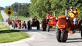 Tractors parade from Fremont to White Star Park to get ready for S.C.R.A.P. festival