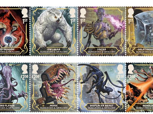 Royal Mail unveils new stamps celebrating 50th anniversary of Dungeons & Dragons