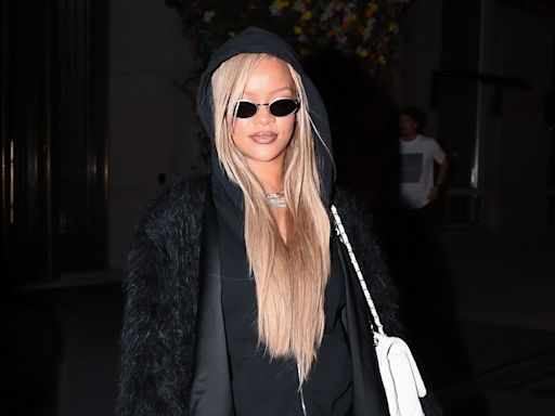 Rihanna Elevates Her Edgy Monochromatic Outfit With a Giant Chanel Bag