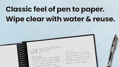 This "Smart" Notebook Connects to Their Devices, Then Wipes Clean With Water for Reuse