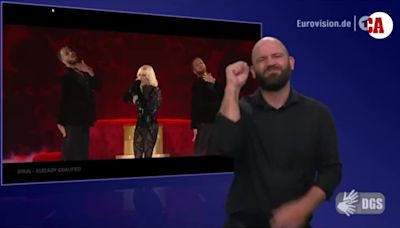 El intérprete de lenguaje de signos de la televisión alemana genera euforia antes de Eurovisión