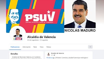 ¿Recursos públicos en campaña? Imagen de Maduro invade perfiles de la Alcaldía de Valencia en redes sociales