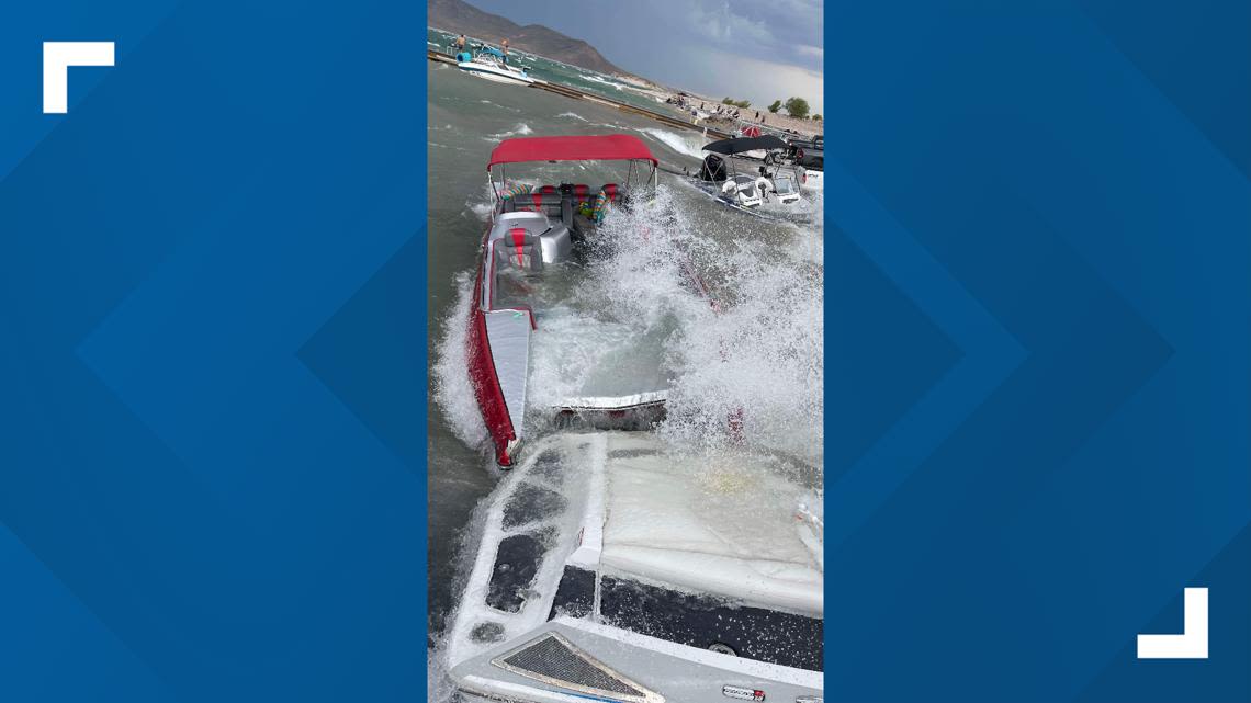Monsoon storms sink, beach about a dozen boats at Lake Pleasant
