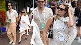 Margot Robbie drapes baby bump in chic dress at Wimbledon