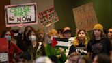 University of Oregon students support a Palestine, climate action at trustees meeting