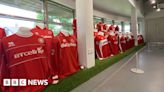 Middlesbrough FC shirts on display at Dorman Museum