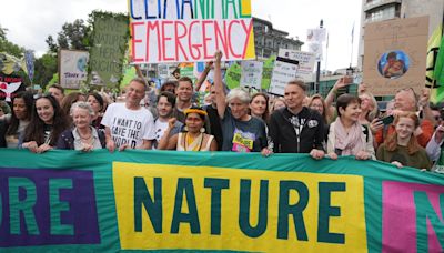 Dame Emma Thompson backs Just Stop Oil as thousands join ‘restore nature’ march