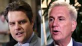 Matt Gaetz dice que intentará desbancar a Kevin McCarthy como presidente de la Cámara de Representantes de Estados Unidos