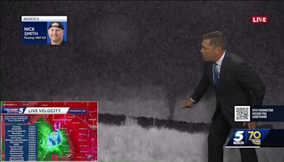 WATCH: KOCO 5 Storm Chaser captures tornado on the ground near Mustang