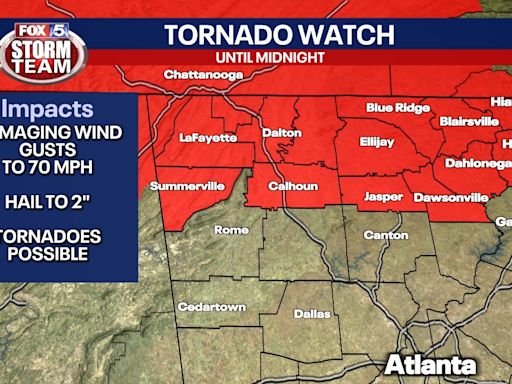 Tornado Warnings for Gilmer, Murray, Walker and Whitfield counties