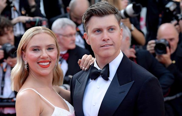 Scarlett Johansson and Colin Jost Do His-and-Hers Suiting in D.C.