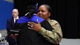 Military mom surprises son at University of West Georgia graduation