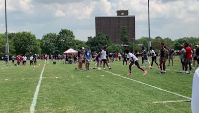 WATCH: Receiver Chris Henry Jr. works out at Ohio State recruiting camp