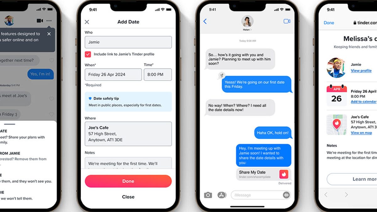 Tinder's 'Share My Date' feature will let you share date plans with friends and family