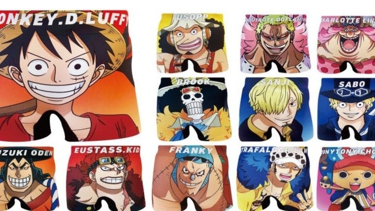 Dedicated One Piece Fans Can Now Dress Themselves in Underwear Covered in the Straw Hats' Faces