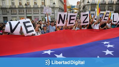 Miles de personas se concentran en Madrid contra el fraude electoral de Maduro en Venezuela