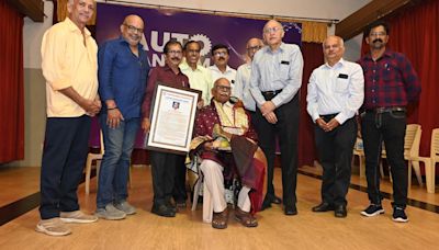 Automobile dealers’ association felicitates Jayaram Sheka of Mahesh Motors with lifetime achievement award