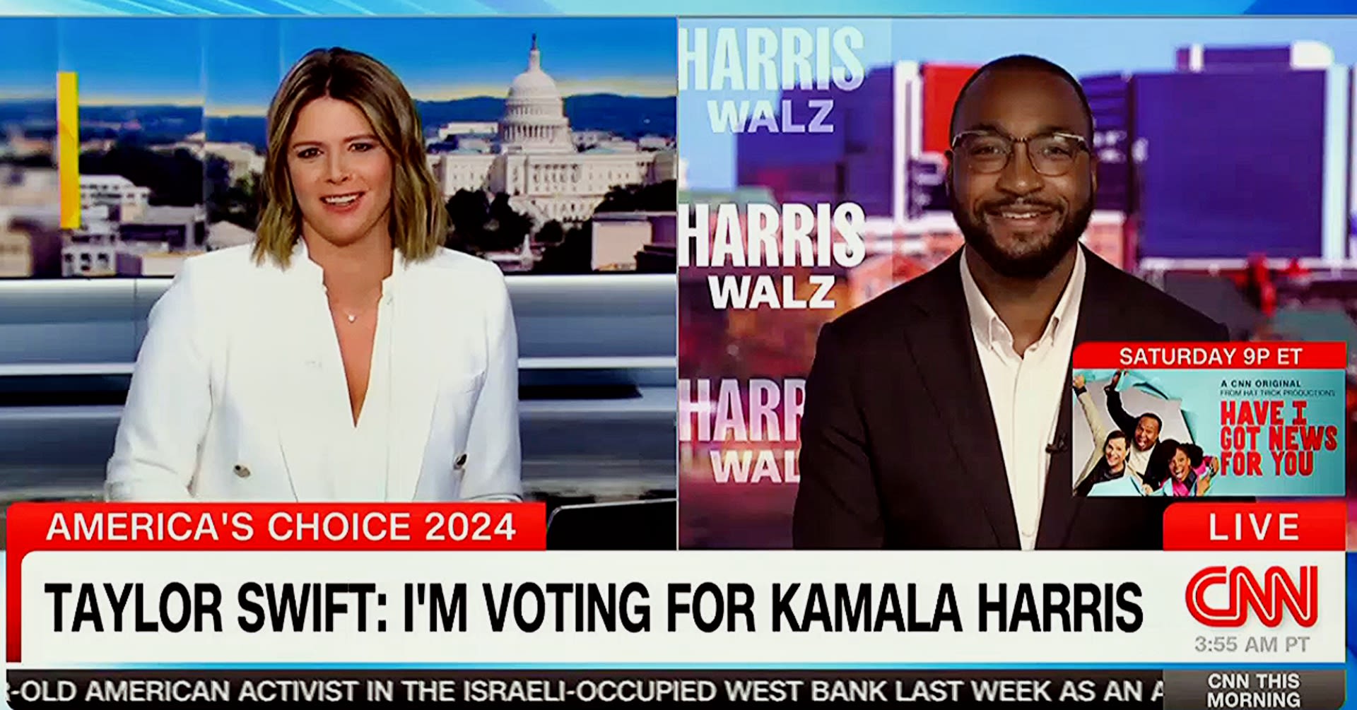 CNN Asks Kamala Harris Chief Spox Important Post-Debate Question: Has VP Spoken To Taylor Swift?