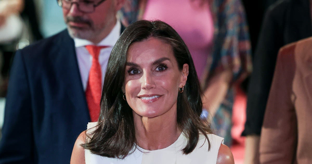 Queen Letizia Gives The Summer Tank Top An Artsy Twist