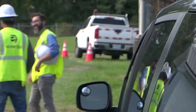 Entergy crews work on power lines near area with reported outages