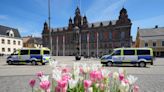 Police arrive at Malmo’s main square before Eurovision protests