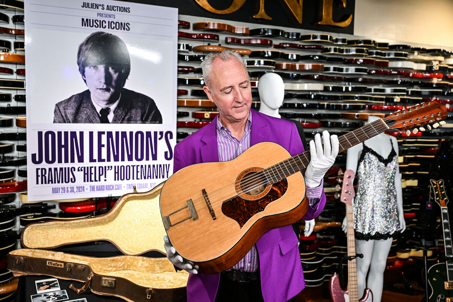 John Lennon's lost guitar, featured on 'Help!,' sold for a record $2.8 million