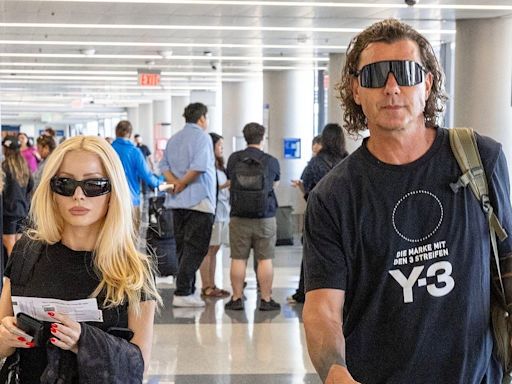 Gavin Rossdale and his girlfriend Xhoana X catch a flight out of LAX