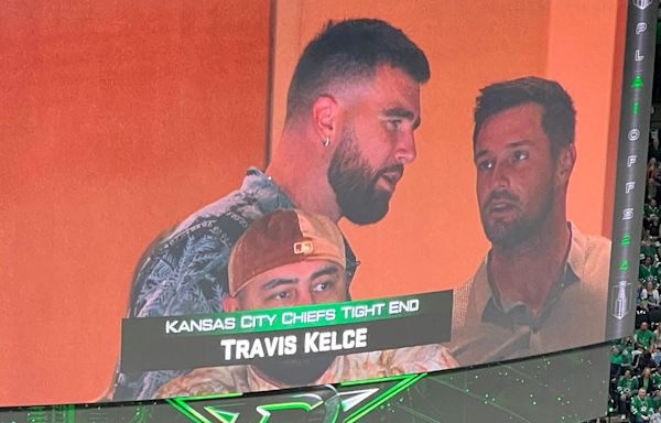 Travis Kelce spotted at American Airlines Center for Dallas Stars playoff game -- alas, without Taylor