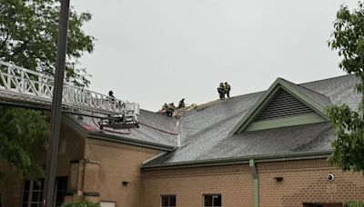 Joliet middle school catches fire after being struck by lightning