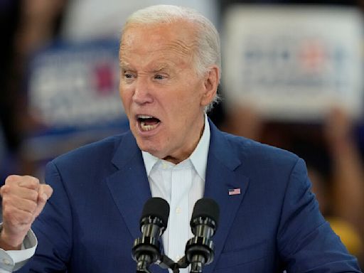 Joe Biden insists he is ‘not done yet’ at election rally