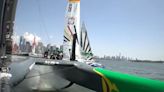 Germany crash with Australia in New York SailGP Practice