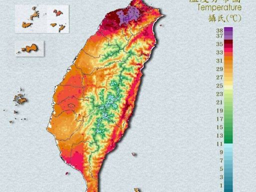 三峽飆40.6度！大台北西側紫爆高溫 17縣市亮高溫燈號