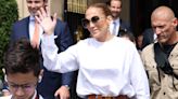 Jennifer Lopez Is Radiant in a Breezy White Top in Paris