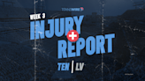 Tennessee Titans vs. Las Vegas Raiders Week 3 injury report: Thursday
